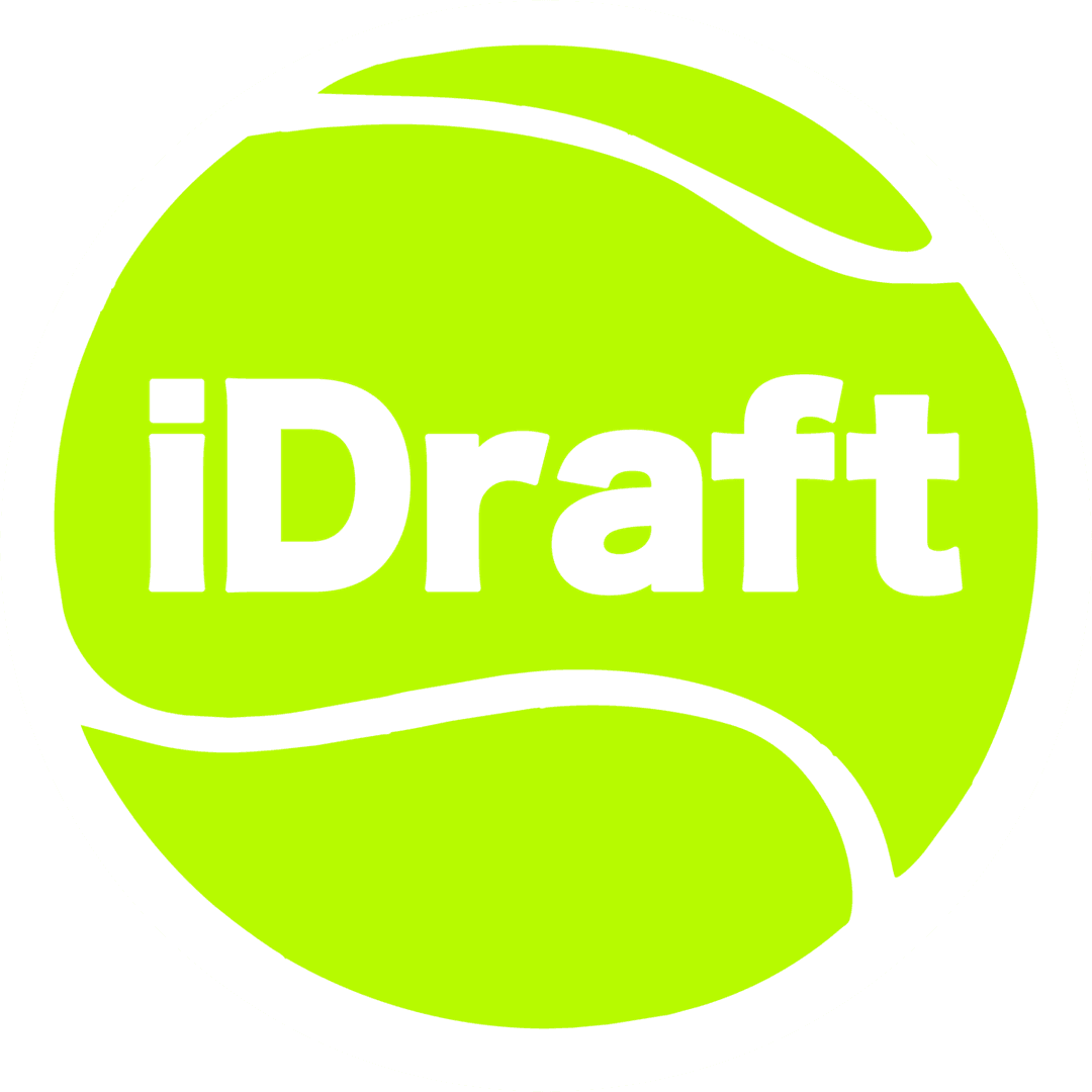 The iDraft tennis-ball logo